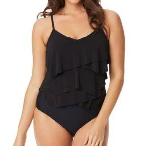 Beyond Control Solid Citizen Tiered One Piece Swimsuit